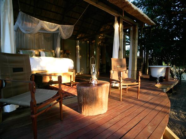 Sindabezi  Island Camp - private deck 2